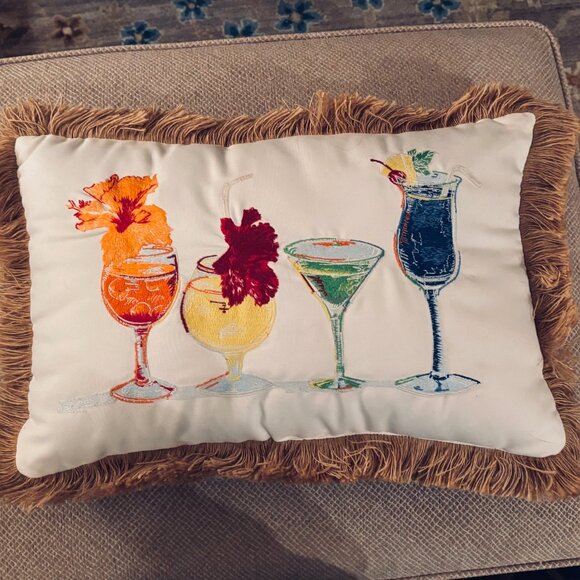 "Cocktail Time" Pillow - Picture 1 of 4